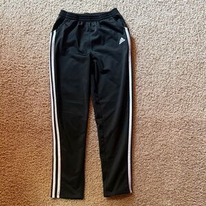 adidas Black Jogger Pants with White Side Stripes for Kids